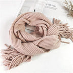 Soft Warm Wool Tassel Scarf