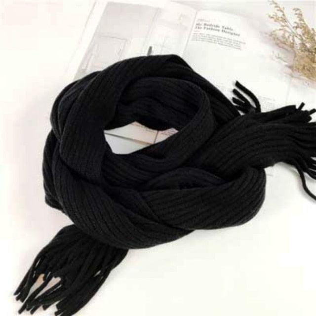 Soft Warm Wool Tassel Scarf