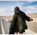 Soft Warm Wool Tassel Scarf
