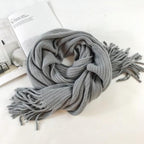 Soft Warm Wool Tassel Scarf