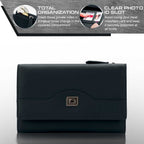 RFID Blocking Leather Trifold Wallet