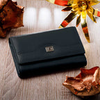 RFID Blocking Leather Trifold Wallet